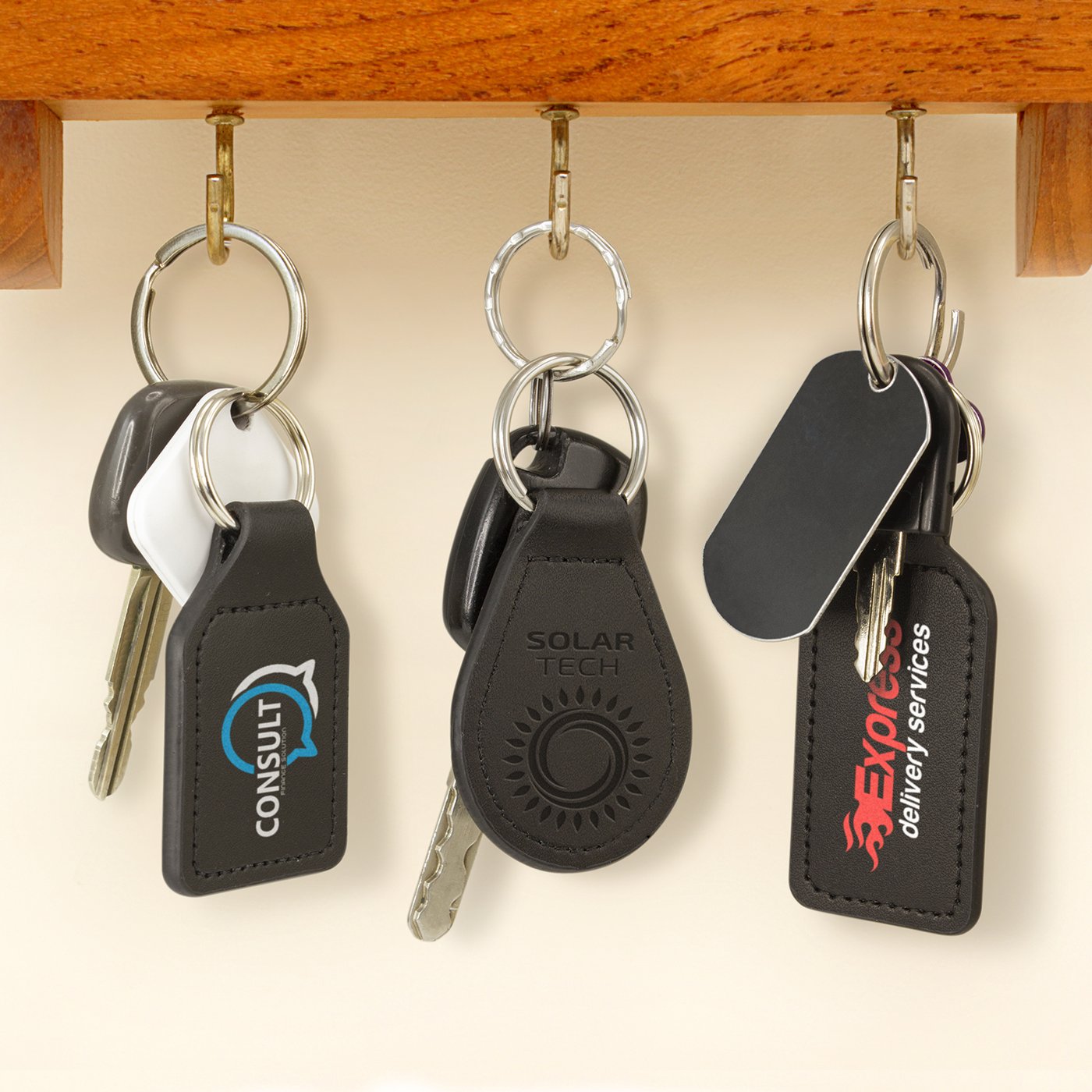 Prince Leather Key Ring – Square
