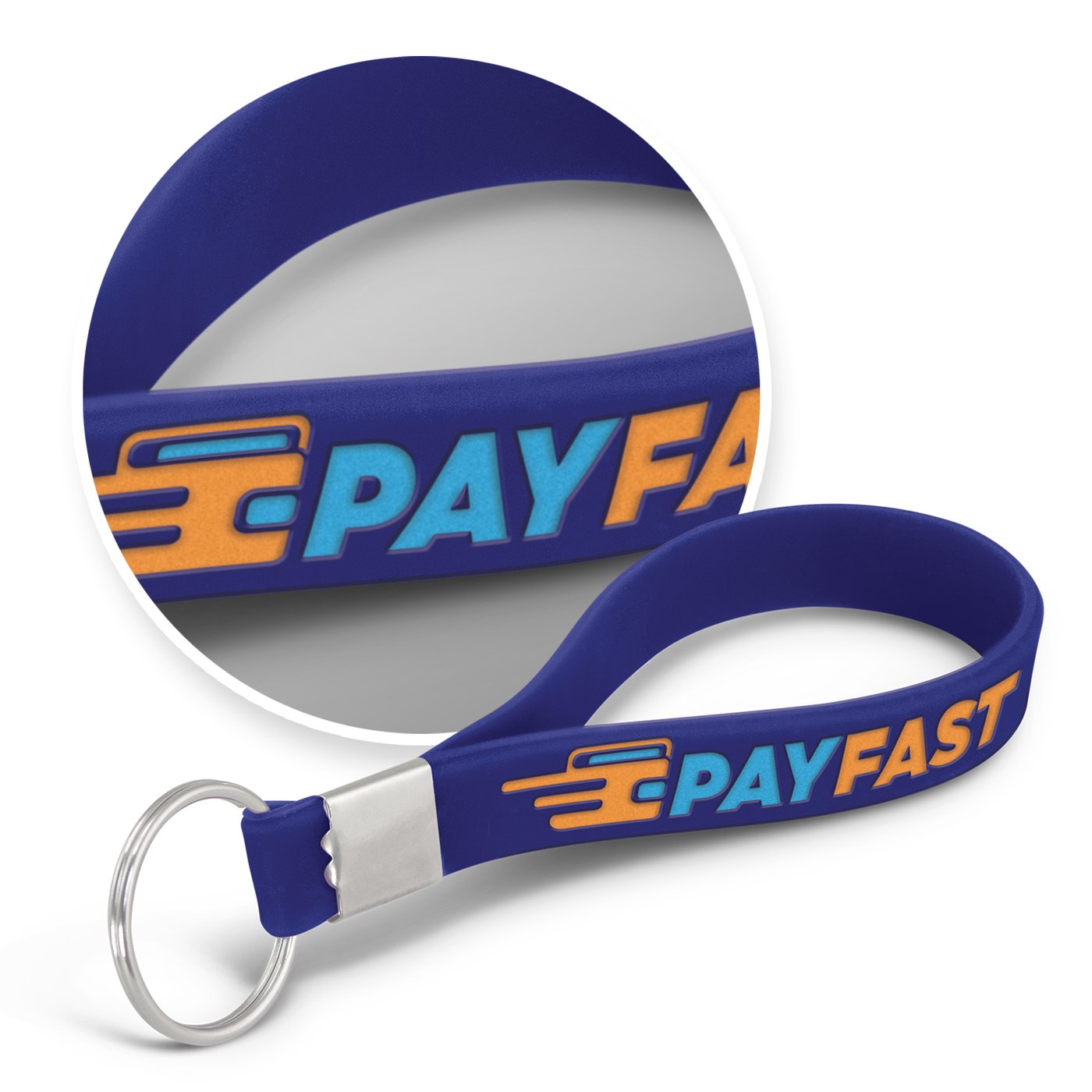 Silicone Key Ring – Debossed