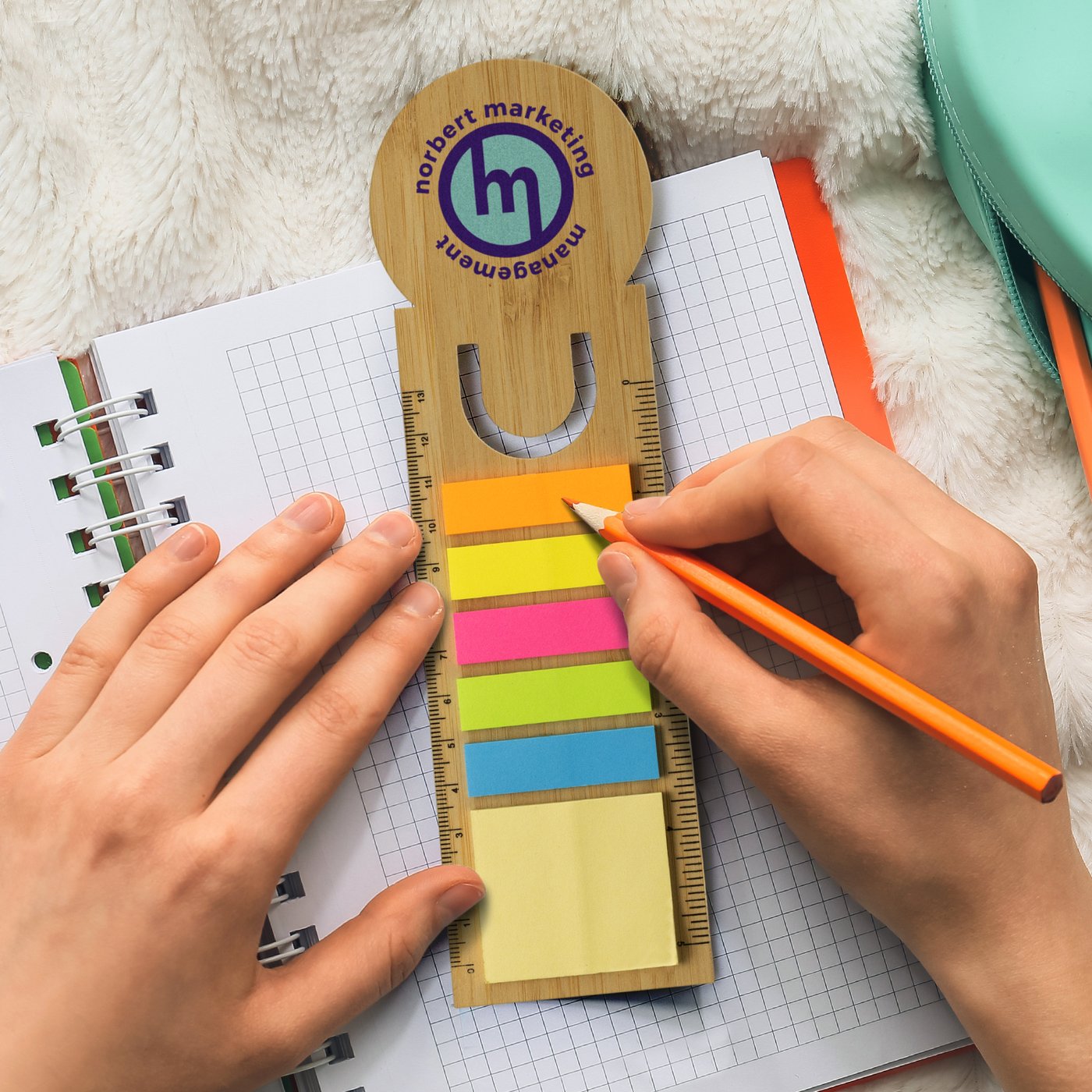 Bamboo Ruler Bookmark – Round