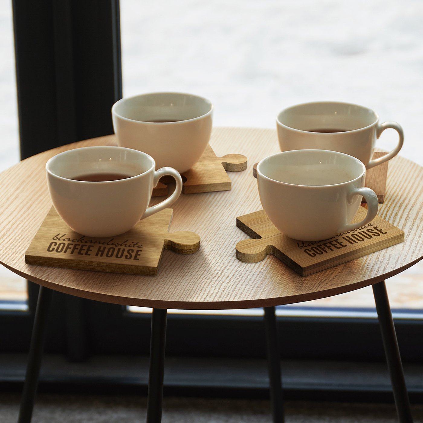 NATURA Puzzle Coaster – Set of 4