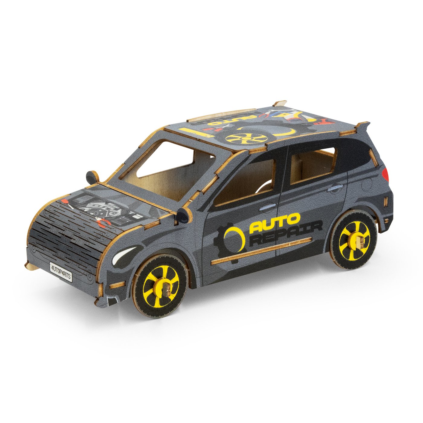 BRANDCRAFT Hatchback Car Wooden Model