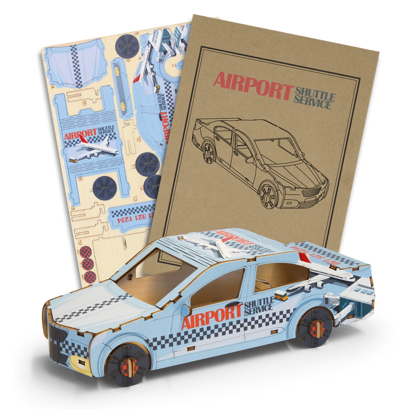 BRANDCRAFT Sedan Car Wooden Model