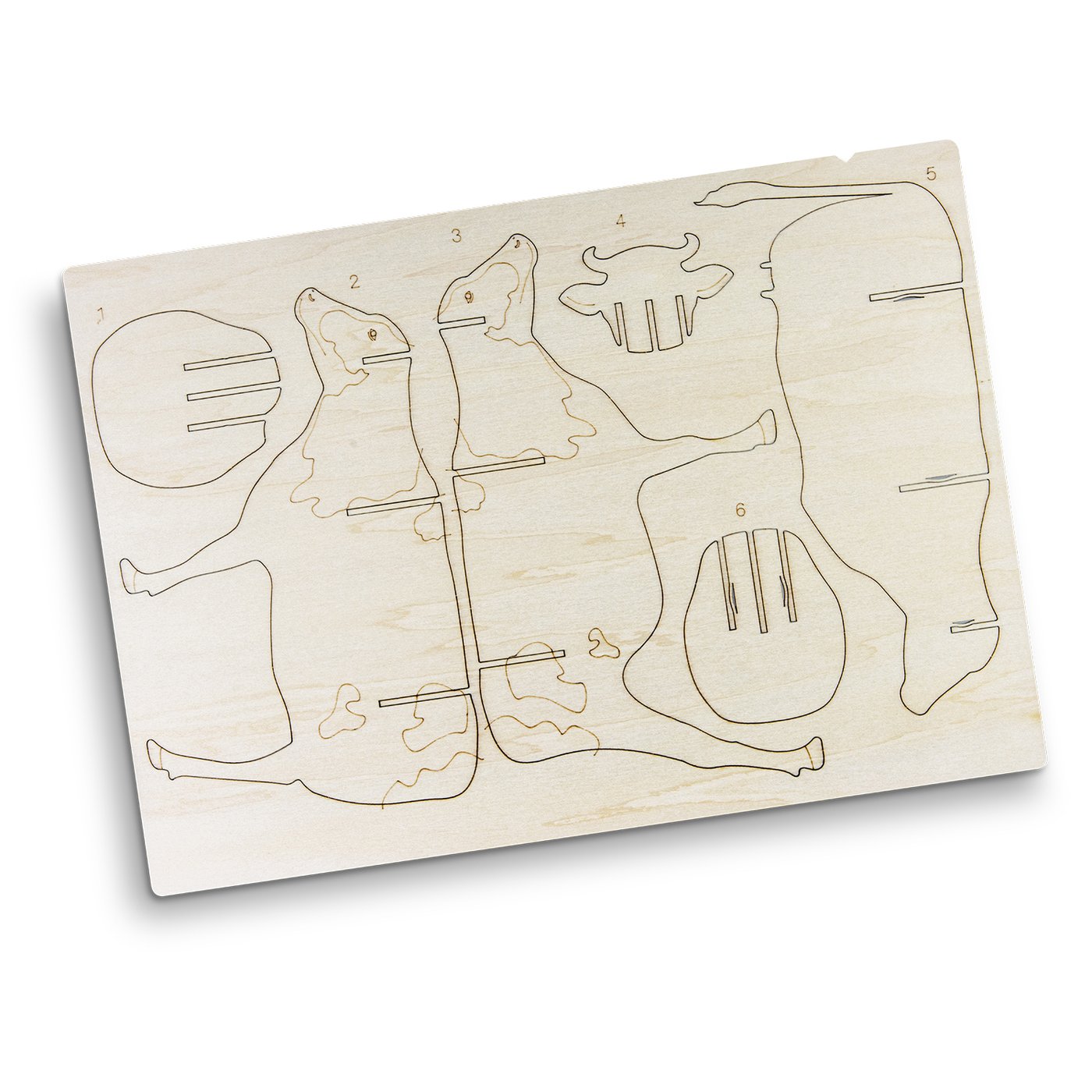 BRANDCRAFT Cow Wooden Model