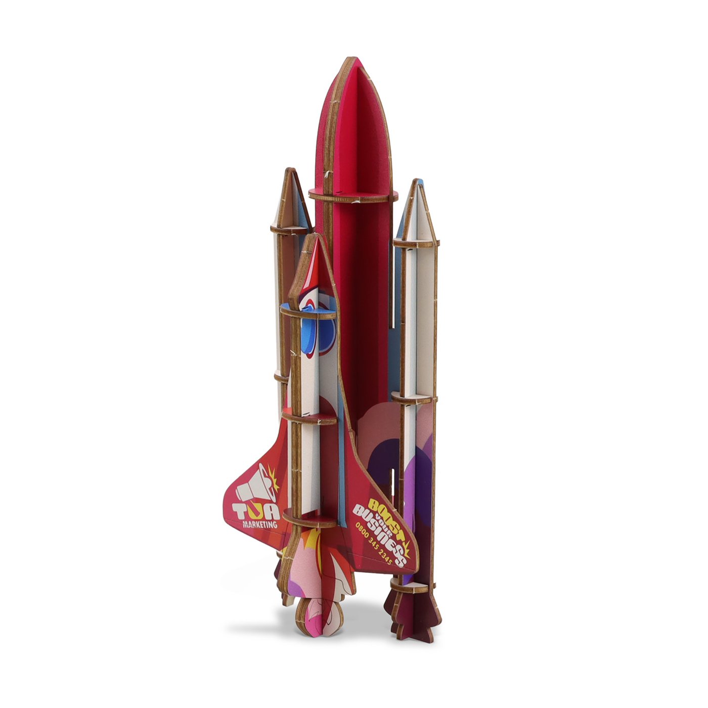 BRANDCRAFT Rocket Ship Wooden Model