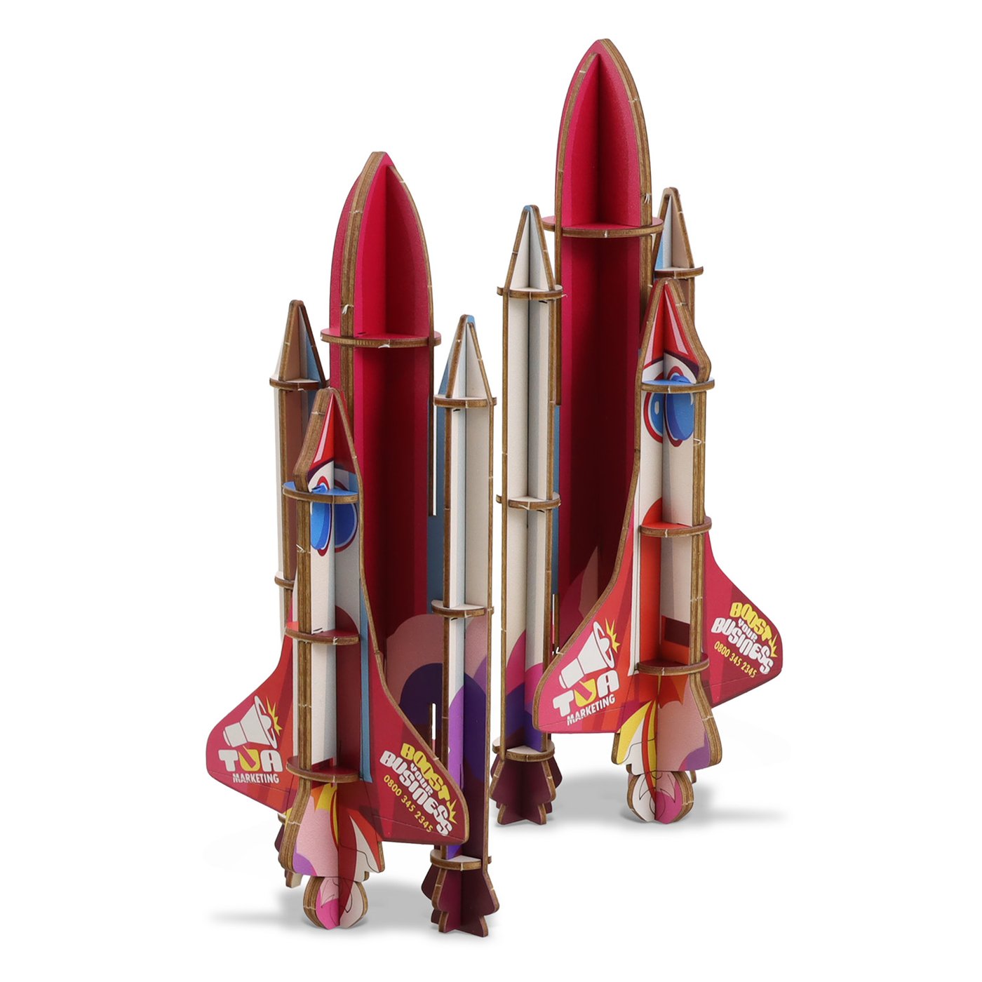 BRANDCRAFT Rocket Ship Wooden Model