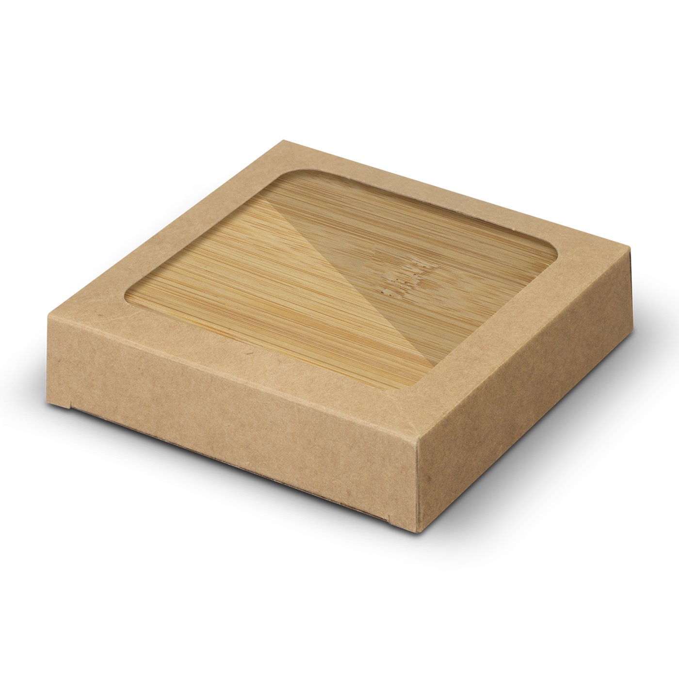 Bamboo Bottle Opener Coaster – Set of 2 – Square