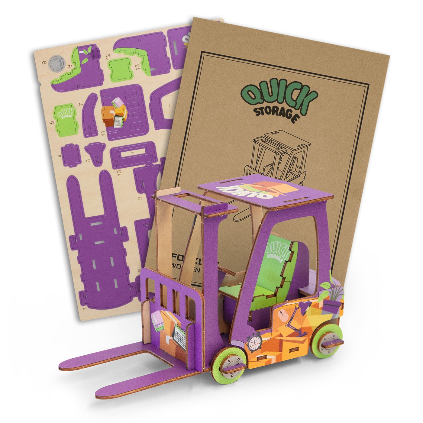 BRANDCRAFT Forklift Wooden Model