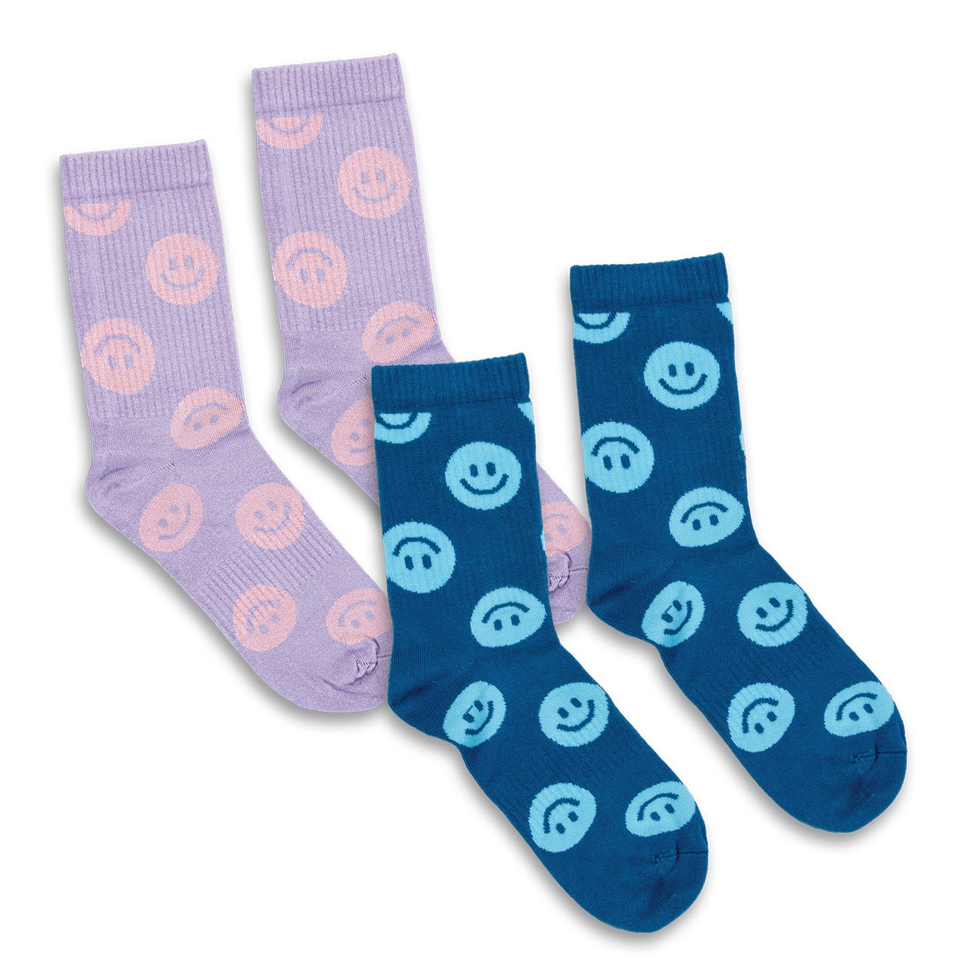 Pixel Knitted Bamboo Crew Socks – Set of 2