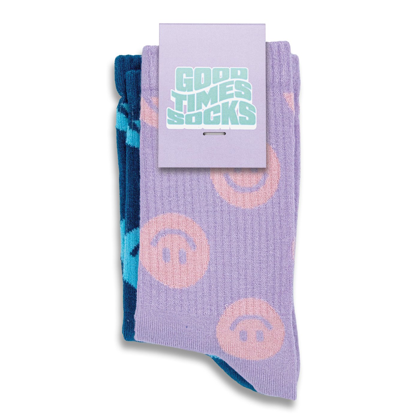 Pixel Knitted Bamboo Crew Socks – Set of 2